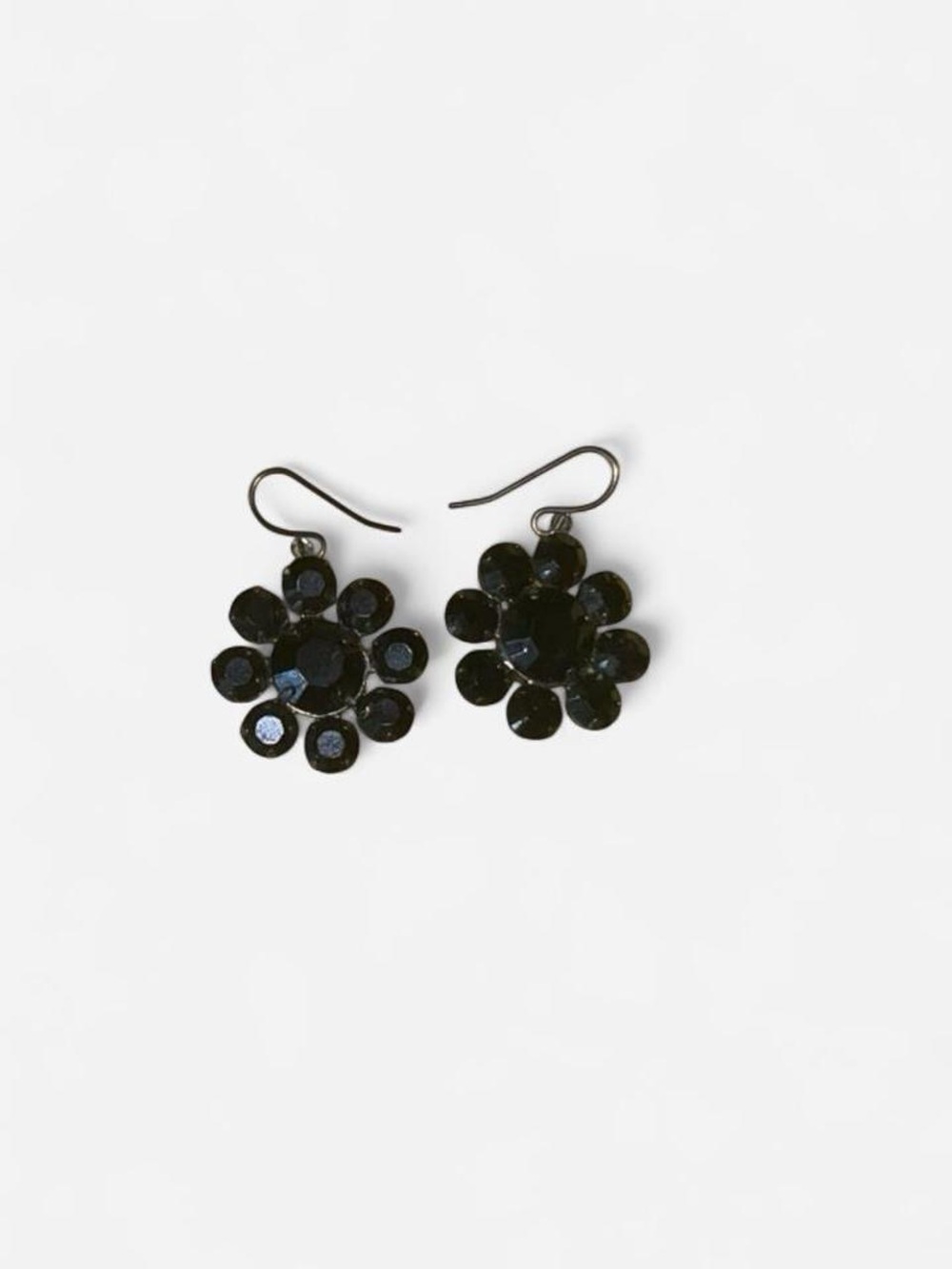 Black Floral Drop Earrings - Women Jewelry